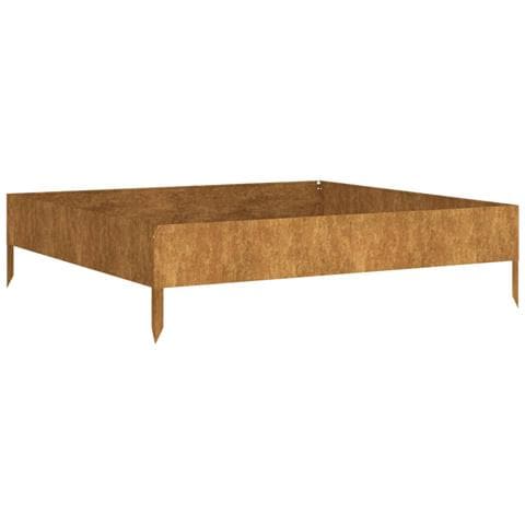 Fioriera Rialzata da Giardino 100x100x26 cm in Acciaio Corten - Foto 2