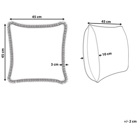 Cuscino Decorativo Omorika Cotone 45 X 45 Cm Floreale Stampa A Blocchi Bianco - Foto 5