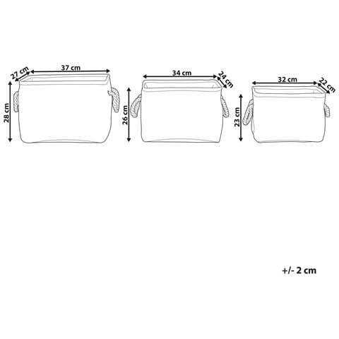 Set Di 3 Cestini Darqab Cotone Tortora - Foto 2