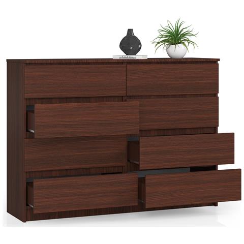 Cassettiera K140, 8 cassetti, 138x40x99 cm, Colore Weng? - Foto 2