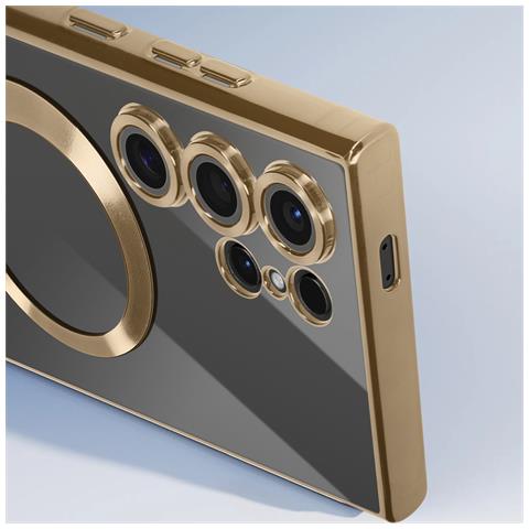 Cover Magsafe Per Samsung S24 Ultra In Silicone Bordo Cromato - Foto 2