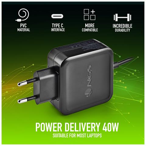 ??W-45W TYPEC Computer portatile, Smartphone, Tablet Nero AC Interno - Foto 2