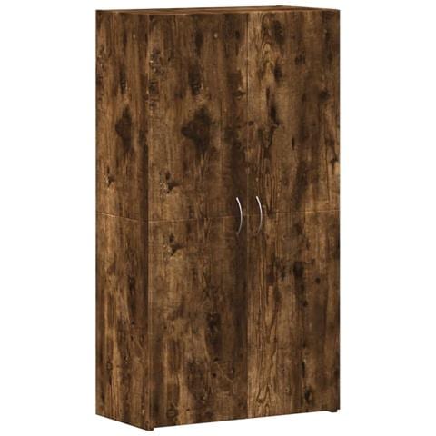 Schedario Rovere Fumo 60x32x115 Cm In Legno Multistrato - Foto 2