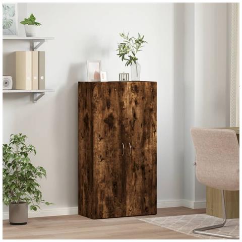 Schedario Rovere Fumo 60x32x115 Cm In Legno Multistrato - Foto 3