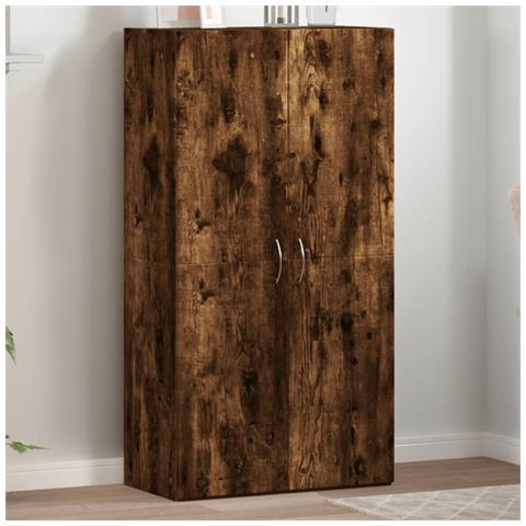Schedario Rovere Fumo 60x32x115 Cm In Legno Multistrato - Foto 1