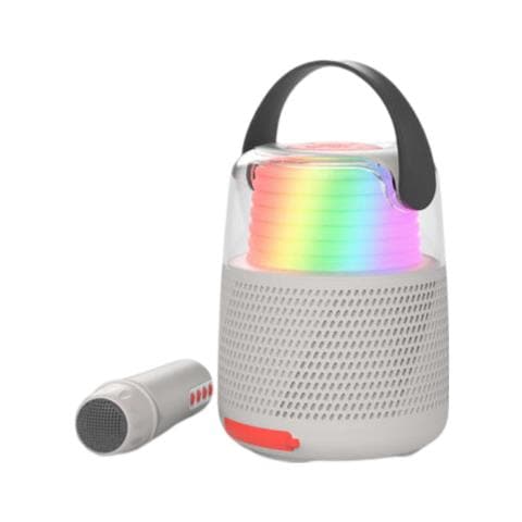 Speaker Bluetooth Luminoso Ks-80 Modalità Karaoke E Modifica Voce, Grigio - Foto 1