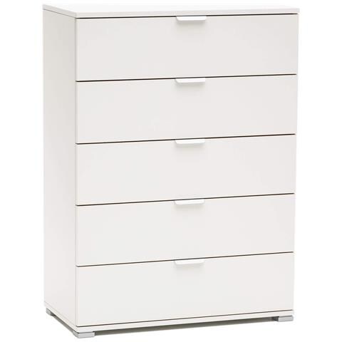 Mobiletto Con 5 Cassetti In Legno Nobilitato In Varie Tinte 75x38xh103 Cm - Foto 1