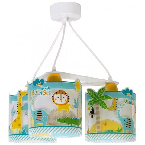 Lampada A Sospensione Per Bambini 3 Luci Little Jungle Animali Jungla - Foto 2