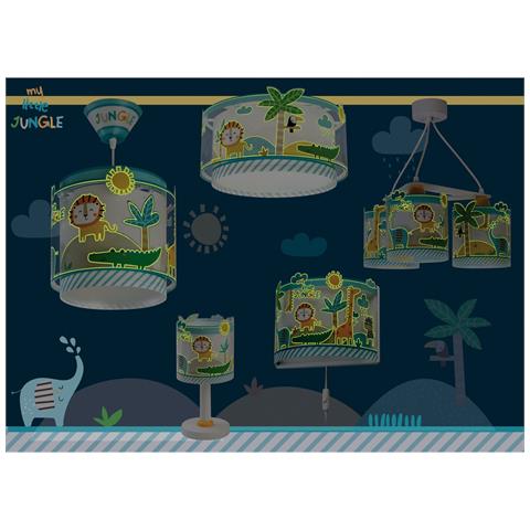 Lampada A Sospensione Per Bambini 3 Luci Little Jungle Animali Jungla - Foto 6