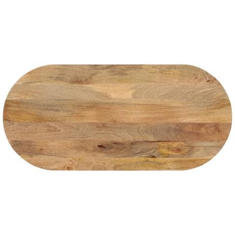 Piano Tavolo 90x40x2,5 Cm Ovale In Legno Massello Di Mango - Foto 1