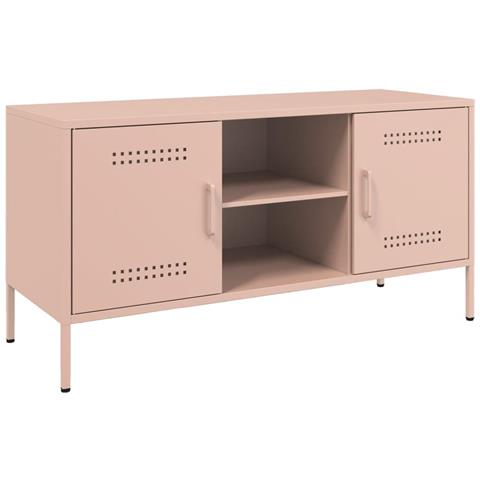 Mobile Tv Rosa 100,5x39x50,5 Cm In Acciaio - Foto 1