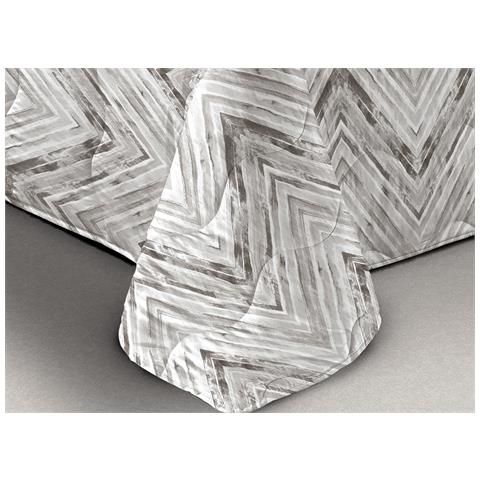 Trapunta Piumone Letto Invernale Imbottita 300gr Scaldanotti Zaira 2 Piazze Grigio - Foto 2