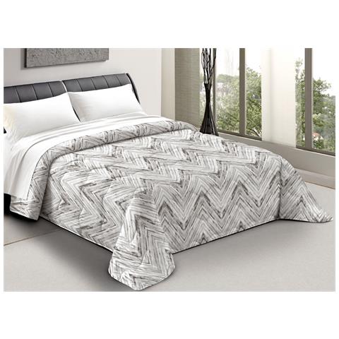 Trapunta Piumone Letto Invernale Imbottita 300gr Scaldanotti Zaira 2 Piazze Grigio - Foto 1