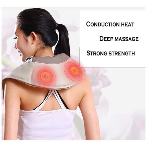 Massaggiatore Shiatsu Cervicale Collo Gambe Glutei Schiena Termico Riscldante - Foto 2