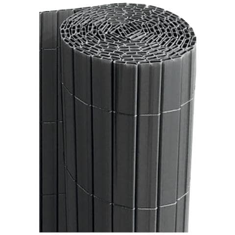 Rotolo Arella Canna Di Bamboo Pvc Rete Recinzione Listelle Frangivista Da Esterno 100x300 Antracite - Foto 4