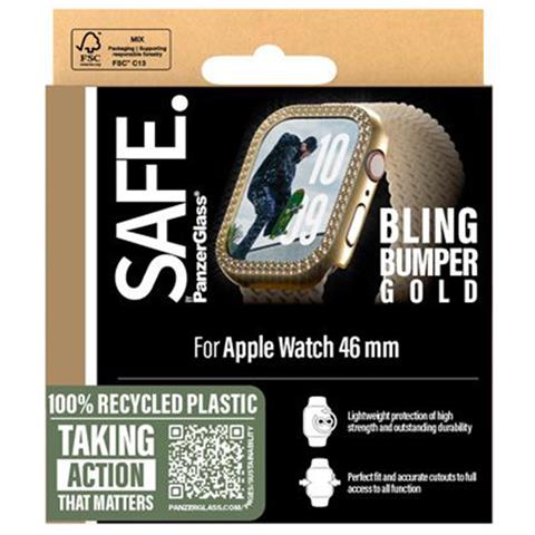 Custodia Per Apple Watch Serie 10 46 Mm Soft Bling, Oro - Foto 3