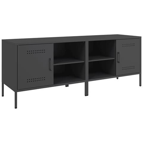 Mobili Tv 2pz Neri 68x39x50,5 Cm In Acciaio - Foto 2