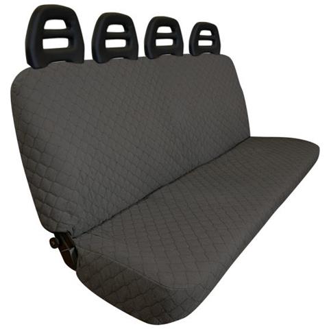 Coprisedile Universale Posteriore 4 Posti Per Furgone Tess. Misto Cotone Nero - Foto 1