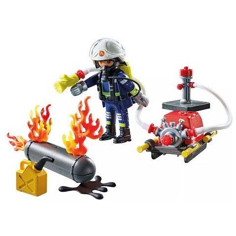 Pompiere Con Pompa D'acqua Playmobil 71826 Action Heroes - Foto 1