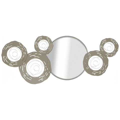 Decorazione In Metallo 3d Cerchi 18 - Argento - Metallo - 106x3,8x48 Cm - Foto 1