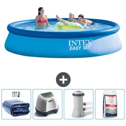 Piscina Fuori Terra - In Giro - 396x396x84 Cm - Blu - Include Accessori Coordinati Cb54 - Foto 1