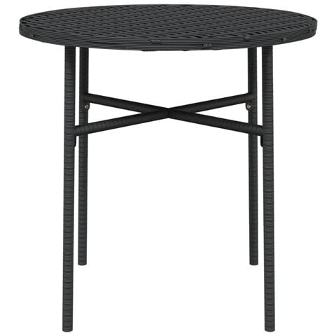 Tavolino Da Tè Nero 45 Cm In Polyrattan - Foto 2