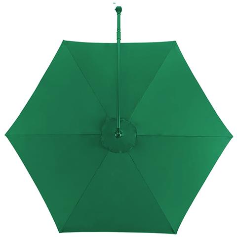 Ombrellone Giardino Decentrato 3x3metri Full Verde Palo Metallo Gazebo Piscina - Foto 2