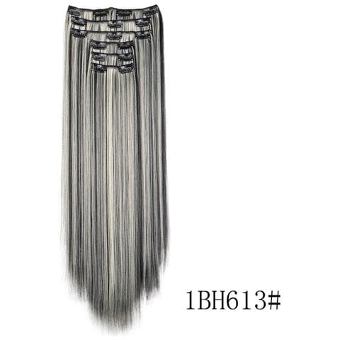 Extension Per Capelli Con Clip, 6 Pezzi Grey - Foto 1