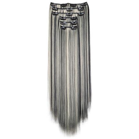 Extension Per Capelli Con Clip, 6 Pezzi Grey - Foto 2