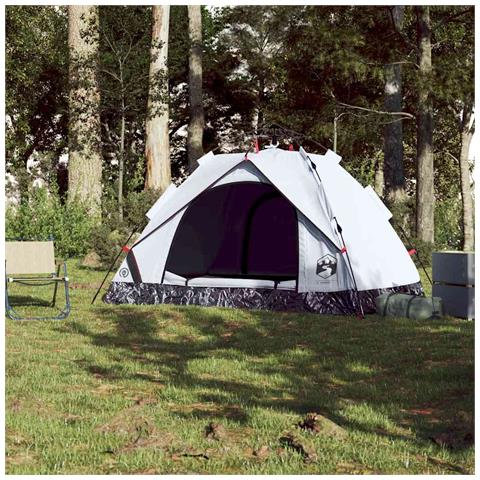 Tenda 2 Persone Bianca in Tessuto Oscurante a Rilascio Rapido - Foto 2