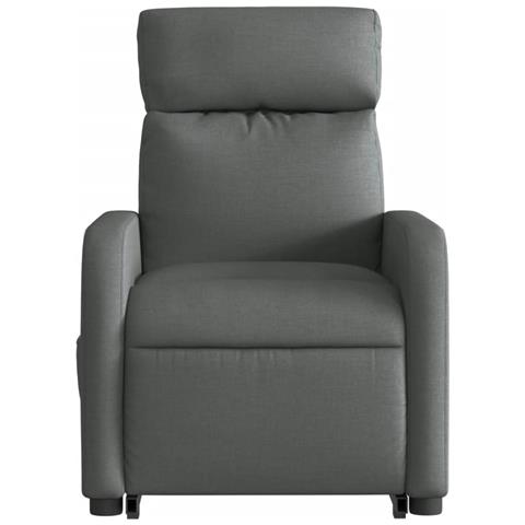 Poltrona Alzapersona Massaggi Elettrica Grigio Scuro Tessuto - Foto 9