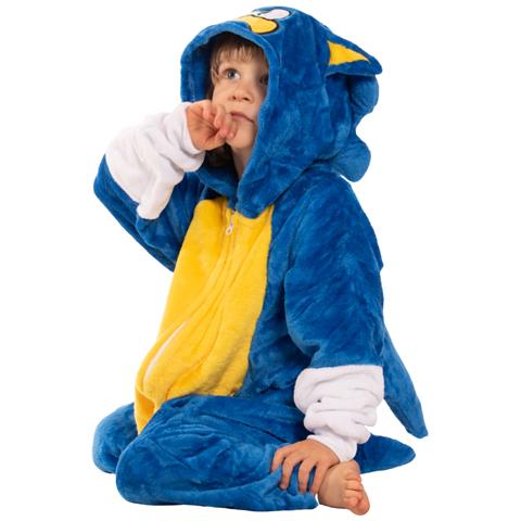 Pigiama Per Bambini Kigurumi Onesie Costume Sonic Blu 135-145 - Foto 6