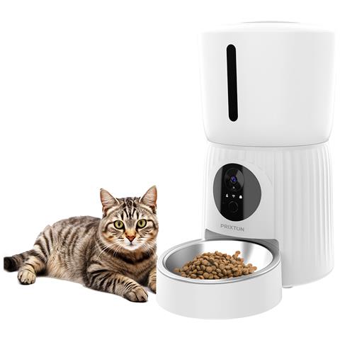Prixton - Distributore Intelligente Di Cibo Per Animali Automatic Pet Feeder Ff100 Con Wifi, Camera Full Hd, Serbatoio 4l, App Mobile, Programmabile, Audio Bidirezionale, Registrazione Vocale - Foto 2