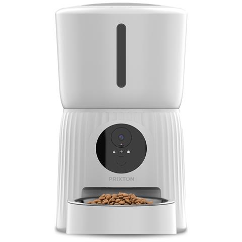 Prixton - Distributore Intelligente Di Cibo Per Animali Automatic Pet Feeder Ff100 Con Wifi, Camera Full Hd, Serbatoio 4l, App Mobile, Programmabile, Audio Bidirezionale, Registrazione Vocale - Foto 1