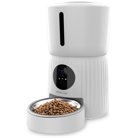 Prixton - Distributore Intelligente Di Cibo Per Animali Automatic Pet Feeder Ff100 Con Wifi, Camera Full Hd, Serbatoio 4l, App Mobile, Programmabile, Audio Bidirezionale, Registrazione Vocale - Foto 3
