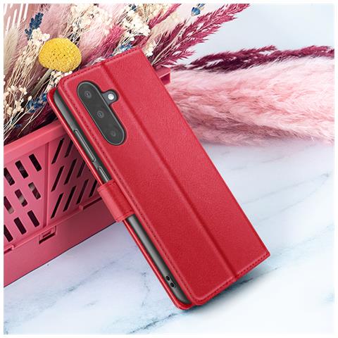 Custodia A Portafoglio Per Samsung A17 Con Supporto E Linguetta Magnetica, Rosso - Foto 5