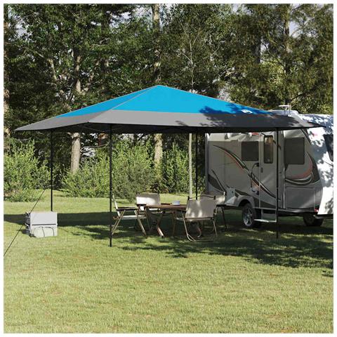 Tenda Aggiuntiva Pop-Up Blu 400 x 400 cm Tessuto - Foto 2