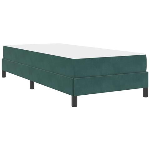 Letto box spring con materasso Verde Scuro 100 x 200 cm Velluto - Foto 1