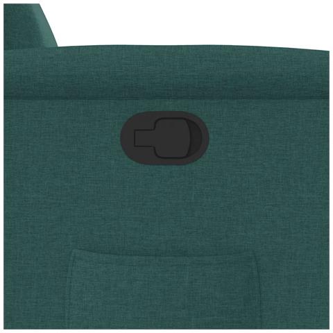 Poltrona Reclinabile in Tessuto Verde Scuro - Foto 9