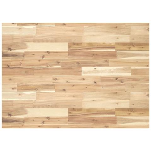 Piano Tavolo Rettangolare 100x70x4cm Legno Massello di Acacia - Foto 1