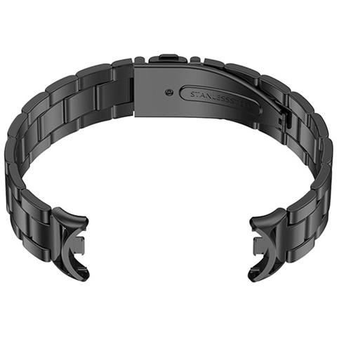 Cinturino In Metallo Compatibile Con Xiaomi Mi Band 8/9/10 - Design A Barra A Molla - Acciaio Inossidabile Black - Foto 3