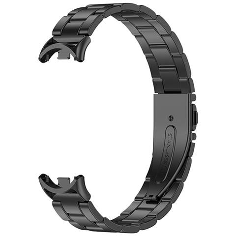 Cinturino In Metallo Compatibile Con Xiaomi Mi Band 8/9/10 - Design A Barra A Molla - Acciaio Inossidabile Black - Foto 1