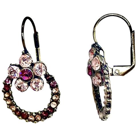 Ciondolo A Forma Di Fiore E Cerchio In Cristallo Ametista Sw - Foto 2