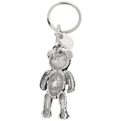 Portachiavi Teddy Placcato Argento Antico - Foto 3