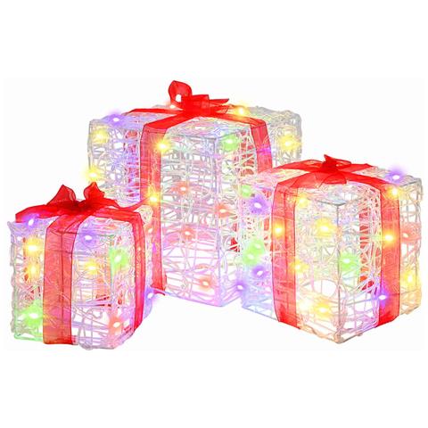 Scatola Regalo 3 pcs Multicolore 20 x 20 x 20 cm Acrilico - Foto 1