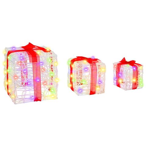 Scatola Regalo 3 pcs Multicolore 20 x 20 x 20 cm Acrilico - Foto 2