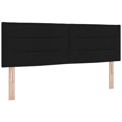 Testiera LED con luci a strisce a LED Nero 160 cm Poliestere - Foto 1