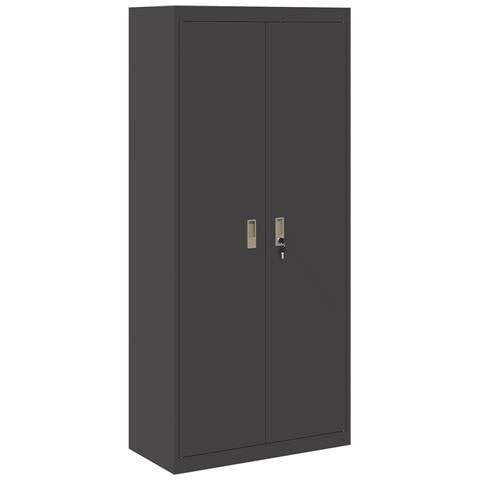 Armadio Nero 80 x 40 x 180 cm Acciaio - Foto 1
