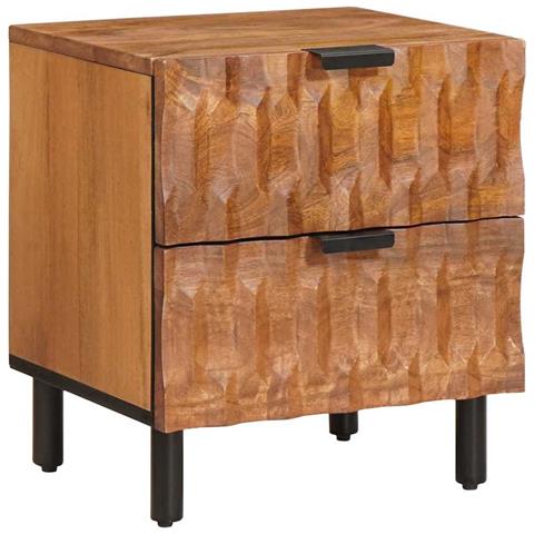 Armadio da Notte con cassetto 2 pcs Marrone 40 x 33 x 46 cm - Foto 2