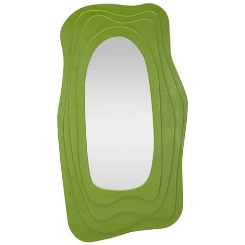 Specchio Da Parete Dafne Verde Con Sagoma Ondulata 98x172 Cm - Foto 1